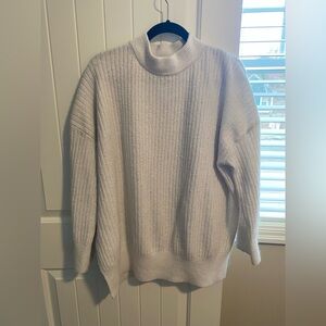 H&M Cream Ribbed Knit Pullover